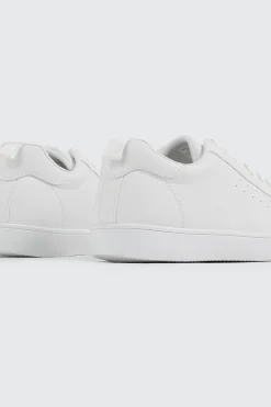 White Lace Up Sneakers