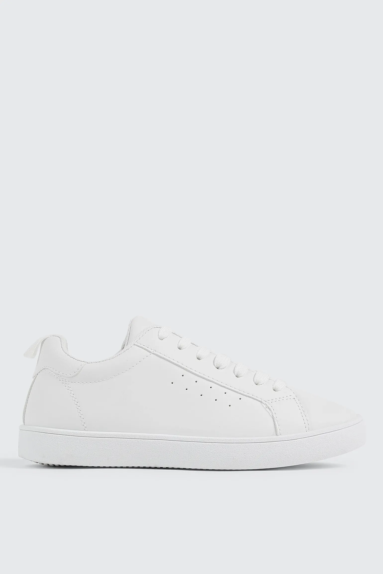 White Lace Up Sneakers