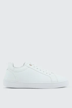 White Lace Up Sneakers