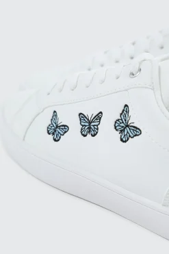 White Lace Up Sneakers