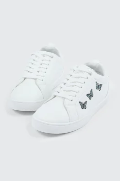 White Lace Up Sneakers