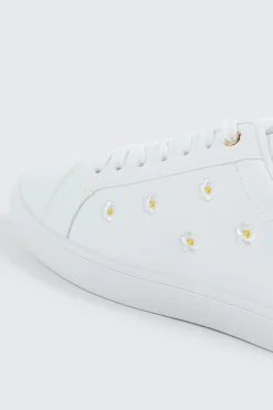 White Lace Up Sneakers