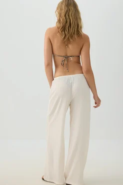 Wide Leg Seersucker Pants
