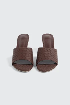 Woven Mule Kitten Heels
