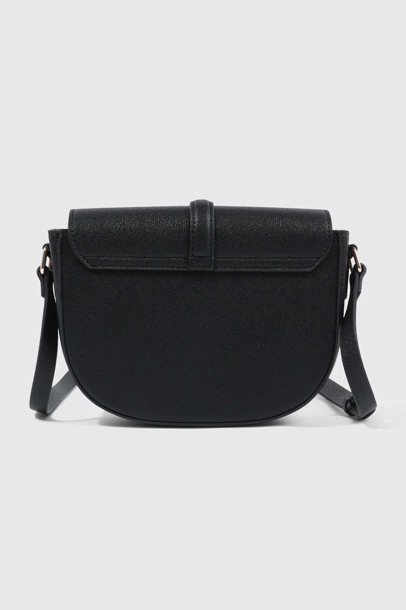 Woven Panel Saddle Crossbody Bag