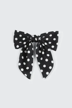 Woven Polka Dot Bow Barrette