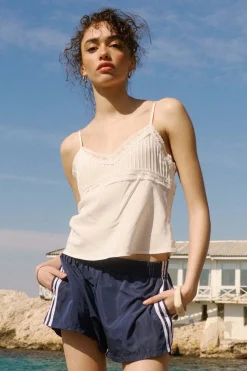 Woven Shorts with Contrast Piping
