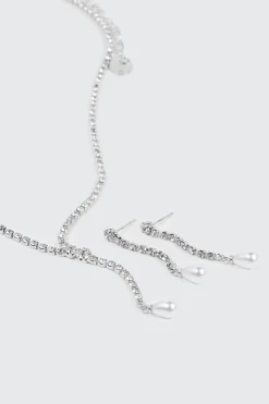 Y Shape Necklace and Earrings Set